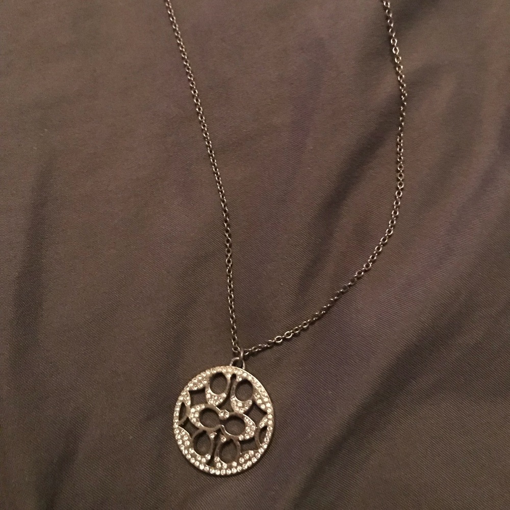 Silver Coach necklace